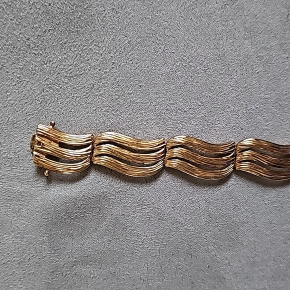 925 gold tone link bracelet - Picture 4 of 7